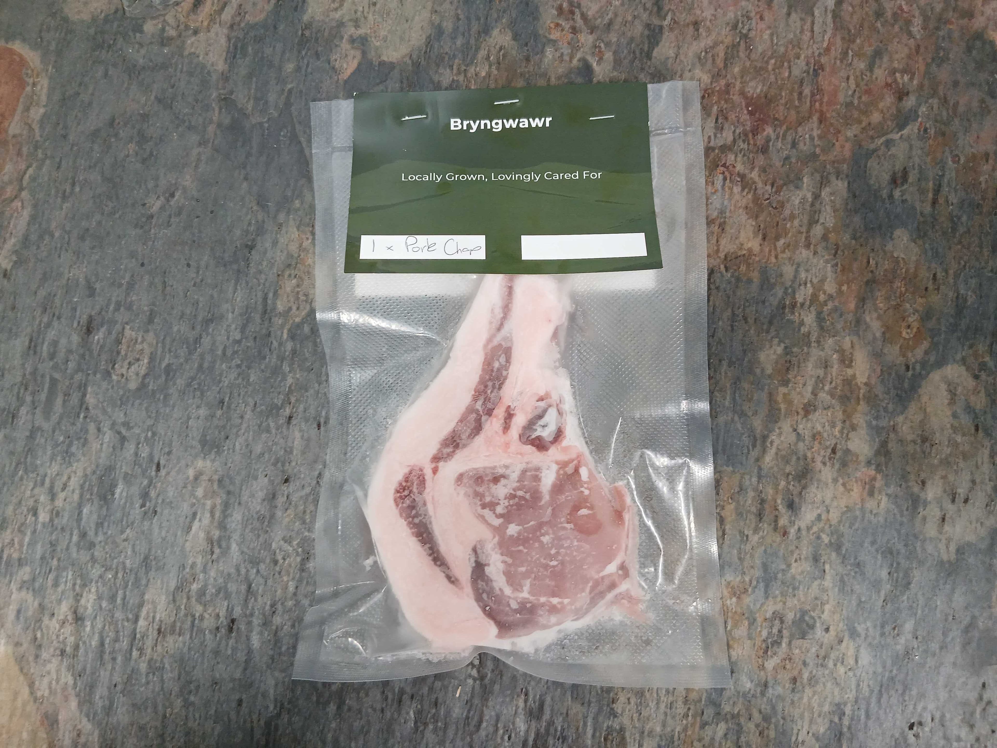 Pork Chops from Bryngwawr Farm in Carmarthen, Wales